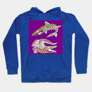 wild kings in animal pattern ecopop Hoodie